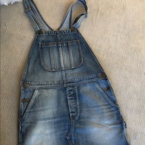 saint Laurent overall skirt